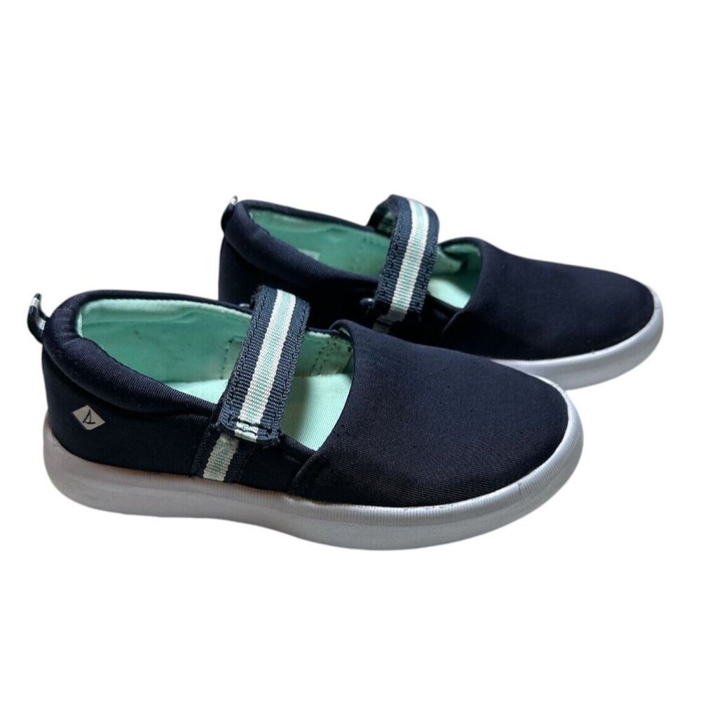 Sperry Port Mast Plushwave Navy Blue Sneaker Little‎ Girls Size 8.5 M Shoes